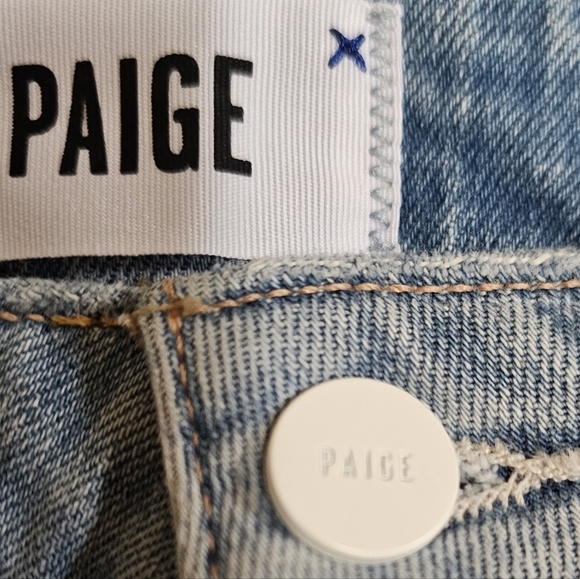 Paige Sarah Slim Ripped Hem in Mako Distressed NWT - Picture 7 of 9